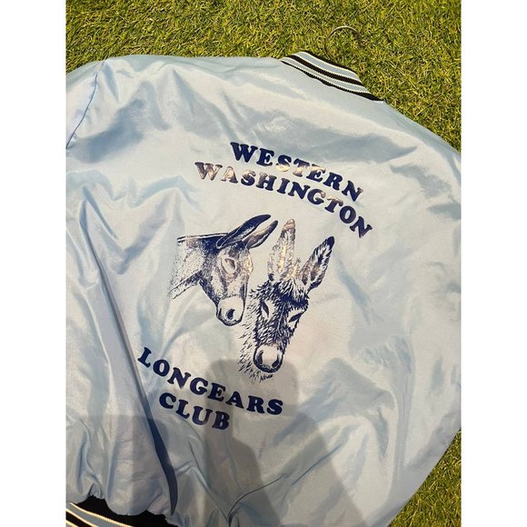 Vintage 80s 90s baby blue western Washington Howe varsity - Picture 5 of 9